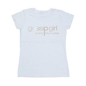 Gossip Girl Womens/Ladies Gold Logo Cotton T-Shirt / White